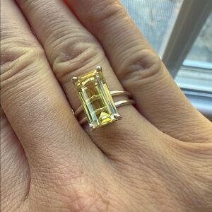 Citrine sterling silver ring size 6